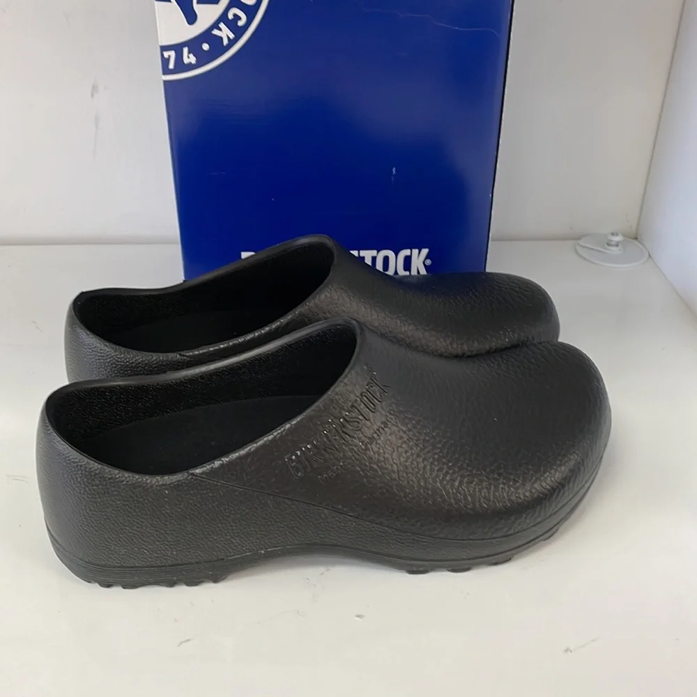 Birkenstock Black Slip-On Work Clogs